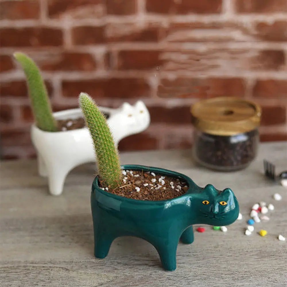 Cute Ceramic Garden Living Room Cactus Plants Balcony Plant Pot Flower Pot Plant Container Tabletop Ornaments