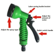 Garden Watering and Car Washing Magic Tool7High-Pressure Spray Gun Set with Foam Pot, Flexible Hose, Household Multi-Functional