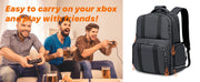 Gaming Backpack Compatible with Xbox Series X/S Console Bag with Separate Storage Console Headset Pockets for Gam Accessories