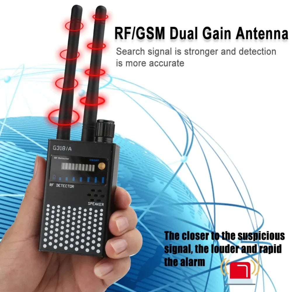 Anti Spy Hidden Camera RF Detector bug Finder GPS Tracker 4G 5G Mobile Signal WiFi bluetooth Scanner Find Out Spy Gadgets Detect