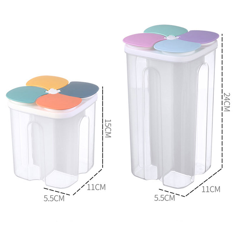 1.5L/2.3L Kitchen Storage Box Food Storage Containers Grain Sealed Moisture Proof Grain with Lid Kitchen Keep Fresh Supplies
