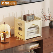 Living Room Wi-Fi Router Storage Rack, Home Tv Storage Box, Multi-Tiered Storage Rack, Office Storage Rack