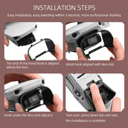 Black Camera Lens Camera Plane Camera Guard Gimbal Sunshade Protective Cover Lens Hood Lens Cover Camera Sunshade Visor