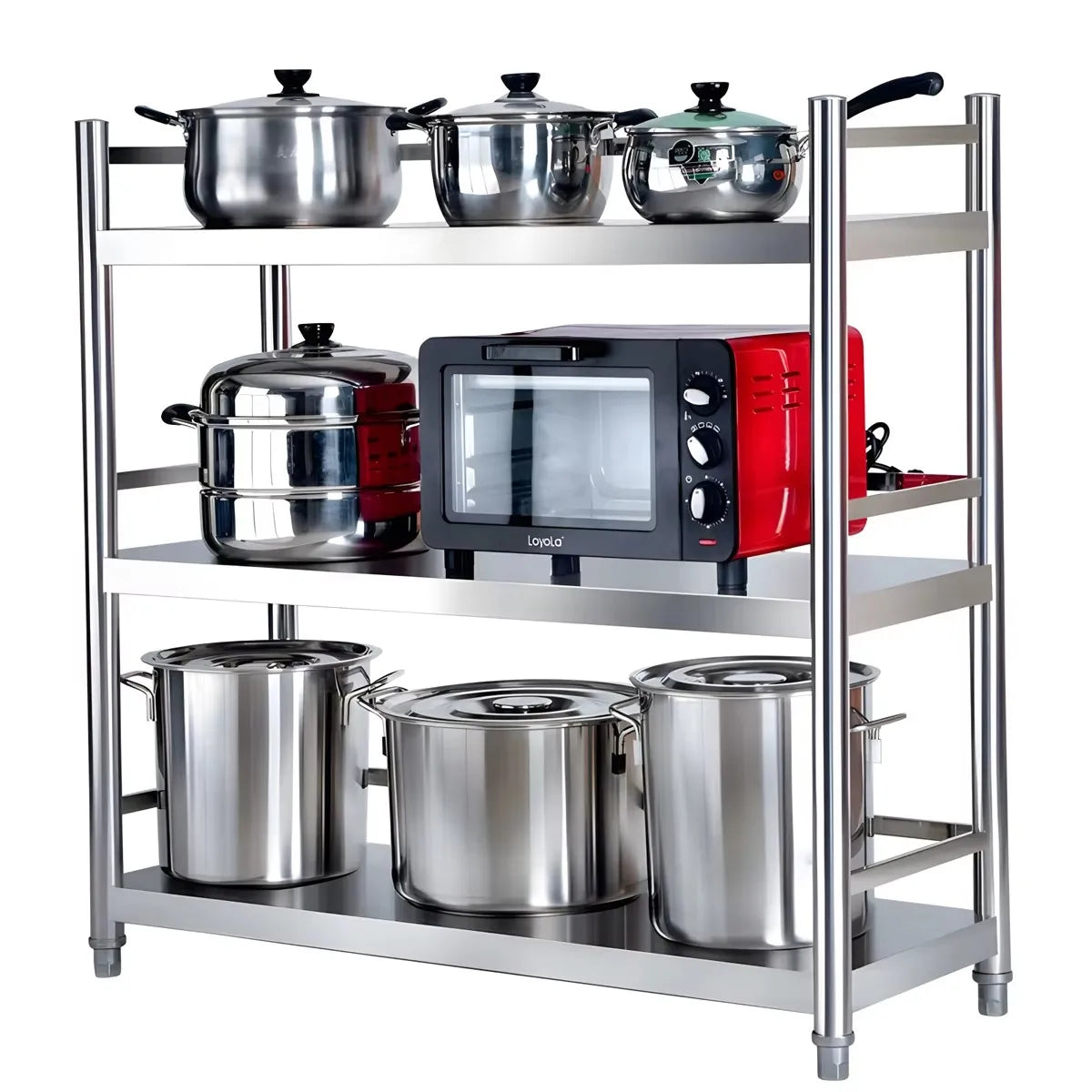 Kitchen Microwave Storage Rack Household Oven Integrated Dust-proof Bowl And Dish Drain Knife Holder Storage Rack