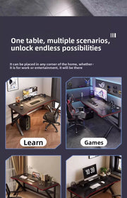 Gaming Desk for PC Desktop Computer Workstation Modern Office Desk Home Study Table Ergonomic Computer Desk for Students and