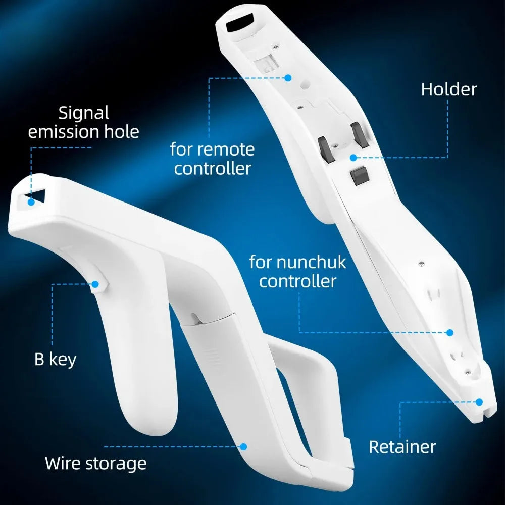 Shooting Gun Gaming Accessories Detachable Zapper Gun for Wii Remote Controller Gaming Control Games AccessoriesRemote