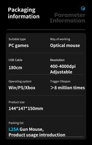 FPS Game Gun Mouse Pistol Handle Grip Wired Peripherals Pc Gamer Accessories Gaming Mice Gaming Accessories Gift