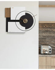 Large Living Room Wall Clock Silent Art Watches Luxury Mural Clocks Walnut Pointer Room Decor Ornaments Modern Wall Decoration