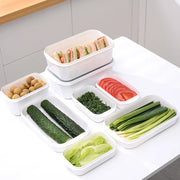 White Fresh Box Kitchen Storage Refrigerator Food Storage Containers Kitchen Storage Food Sealed Organizer Kitchen Supplies 2024