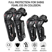 Outdoor Sport Equipment Riding Protective Gears Knee Elbow Protective Pads 4Pcs/set Motorcycle Motocross Skating Protectors