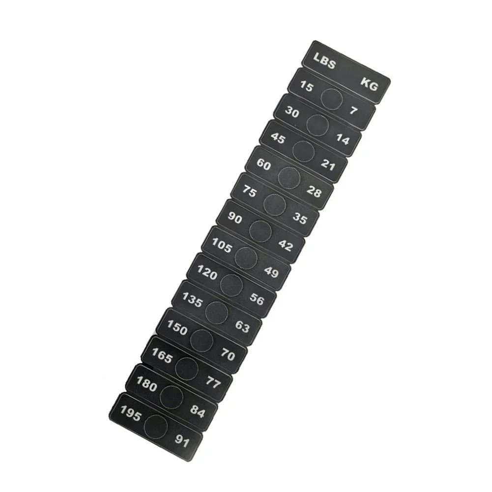 1pc Fitness Equipment Weight Stickers 4.5/7-91/120kg 5-103kg 5-162.5kg Weight Stack Labels Sticker Gym Counterweight Block Parts