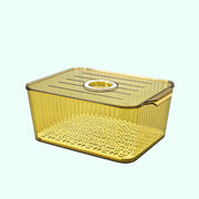 Food-Grade Refrigerator Storage Box Transparent with Lid Food Storage Containers Plastic Stackable Kitchen Organizer Camping