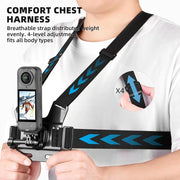 Accessories Kit for Insta 360 X5 X4 x3 Chest Mount Head Strap Backpack Clip Holder Wrist Strap for Insta 360 X5 X4 X3 Accessory