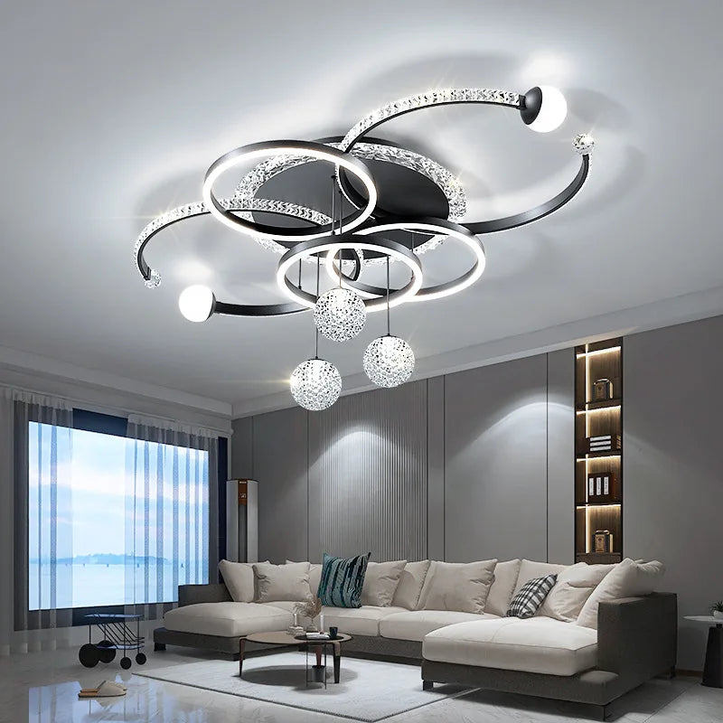 Living room main lamp chandelier New light luxury bedroom lamps Modern simple crystal living room lamp ceiling light