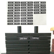 1pc Fitness Equipment Weight Stickers 4.5/7-91/120kg 5-103kg 5-162.5kg Weight Stack Labels Sticker Gym Counterweight Block Parts