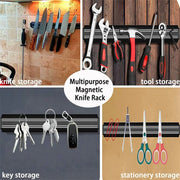Kitchen Wall Mounted Magnetic Knife Holder Hardware Tools Absorbent Simple Multifunctional Shelf Plastic Stripe Kitchen Tools
