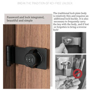 Household Cabinet Password Hasp Locks, Cabinet Locks with Combination, Door Security Slide Latch for Small Barn Doors, Bathroom