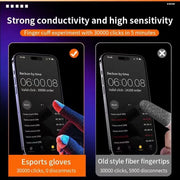 1 Pair NEW E-Sports Mobile PUBG Game Finger Gloves Silver Fiber Anti Slip Ultrathin Sweat Resistance Breathable Gaming Fingertip