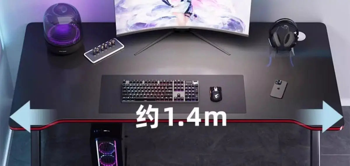 Gaming Desk for PC Desktop Computer Workstation Modern Office Desk Home Study Table Ergonomic Computer Desk for Students and