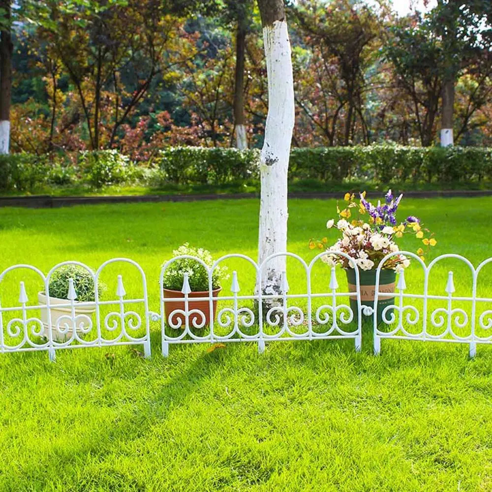 Garden Border Edging Fence 6pcs Garden Fence Panels Flexible Detachable Tree Fence Weatherproof Splicing Fence Landscape Path