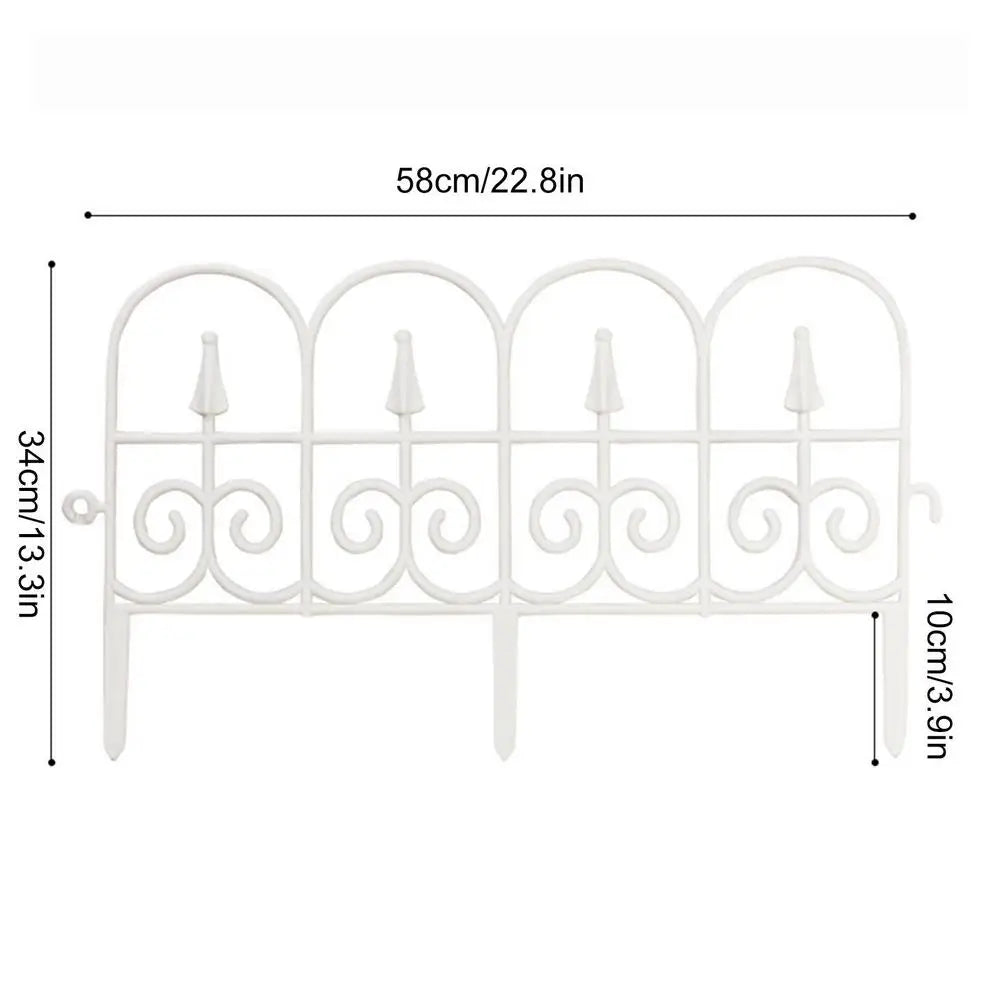 Garden Border Edging Fence 6pcs Garden Fence Panels Flexible Detachable Tree Fence Weatherproof Splicing Fence Landscape Path