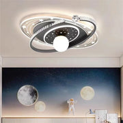 Nordic smart ceiling light home decor led pink blue star ring light  for children‘'s room dimmable luxury boy room decor lights
