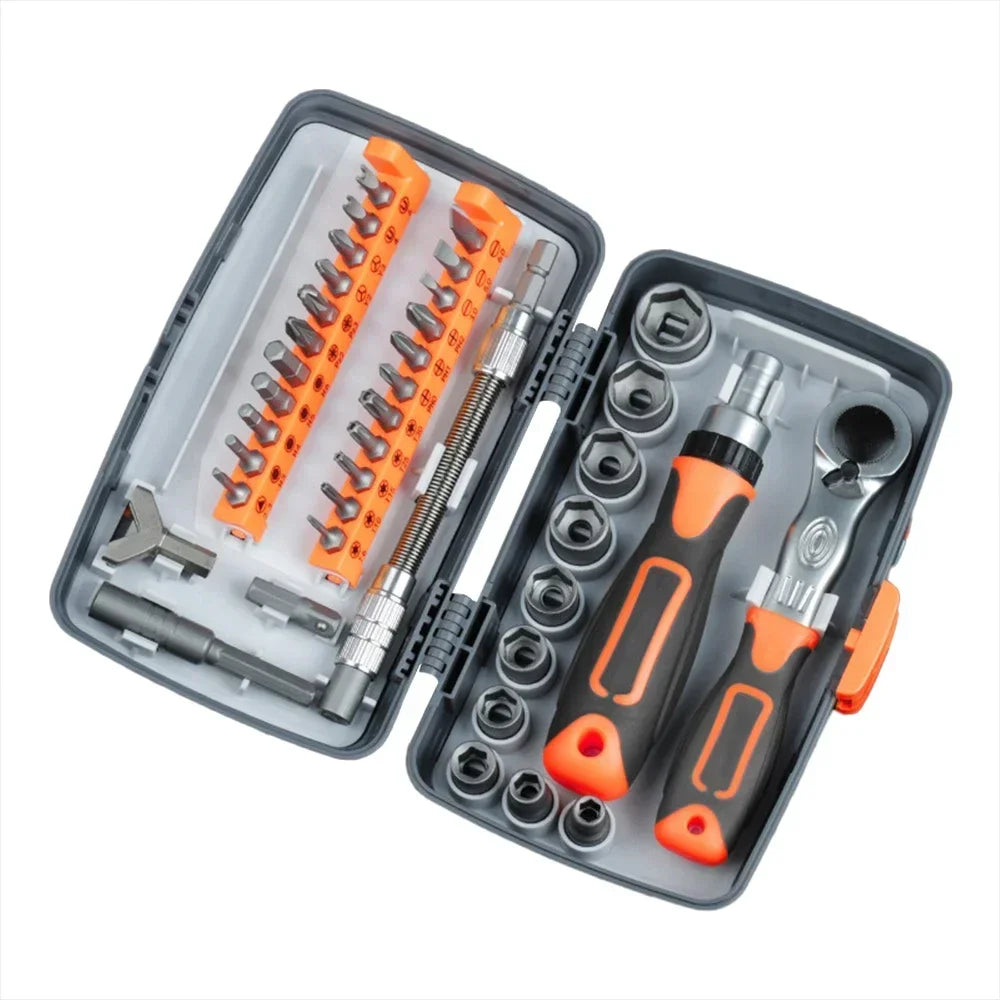 38 In 1 Multipurpose Screwdriver Bit Set Household Labor Saving Tool Kit Combination Ratchet Wrenches Hand Tool Sets