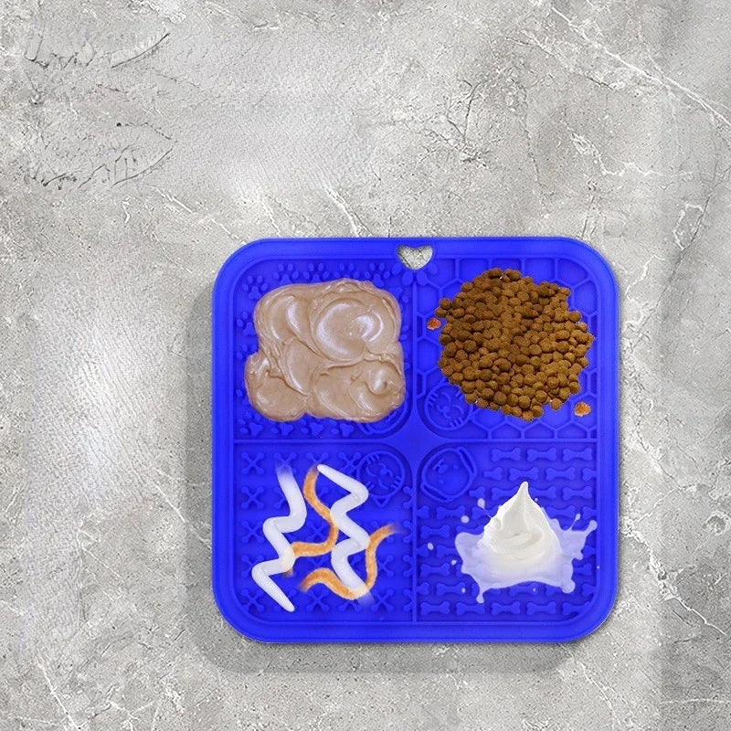 Silicone Dog Supplies: Pet Lick Mat, Slow Food Plate, Bathing Distraction Sucker, Food Training Feeder