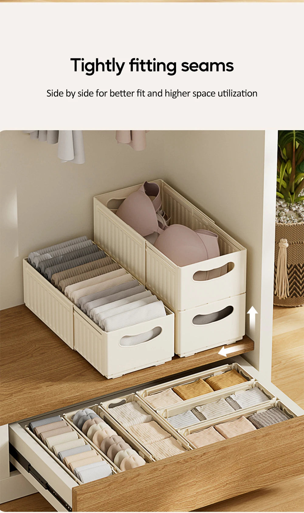 Kitchen Storage Box Retractable Multifunctional Storage Basket Cabinet Desktop Snack Spice Storage Box Fridge Kitchen Organizer