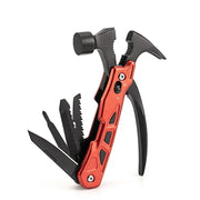 Outdoor Portable Repair Tool Claw Hammer Multi-Functional with Window Breaker Stainless Steel Pliers For Camping Tent Stakes