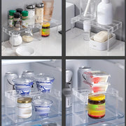 1 layered shelf, refrigerator storage shelf, kitchen storage shelf, toy figurine storage shelf, cosmetics layered storage shelf