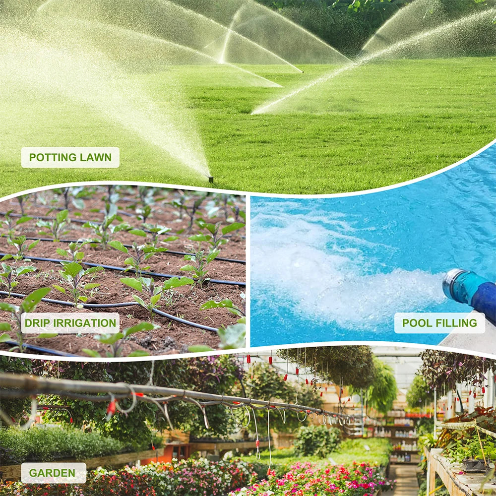 Garden Water Timer Irrigation System 3-Outlet Digital Garden Sprinkler Programmer Rain Delay Automatic Watering for Garden Lawn