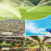 Garden Water Timer Irrigation System 3-Outlet Digital Garden Sprinkler Programmer Rain Delay Automatic Watering for Garden Lawn