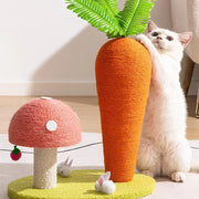 Cat Scratch Post Carrot Shape Scratch Board Pet Supplies Freestand Cat Scratcher Post for Indoor Pet Cats Furniture Interactive