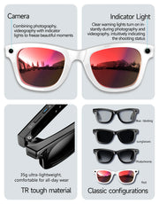 2025 New 800W Pixel HD Camera 32GB Smart Glasses Women Take photo shoot Video AI Translation Recording Waterproof AI Glasses Men