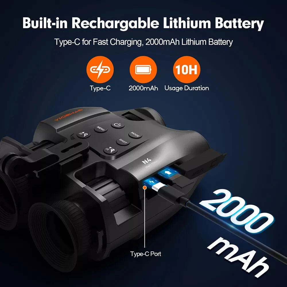 GTMEDIA N4 Night Vision Binoculars Infrared Night-Visions Device 1080P 5X Digital Zoom Head Mount Goggles Day/Night Use Outdoor