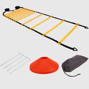 Soccer Agility Training Equipment Set 12 Rung Ladder Football Agility Speed Ladder Disc Cones Steel Stakes Football Training