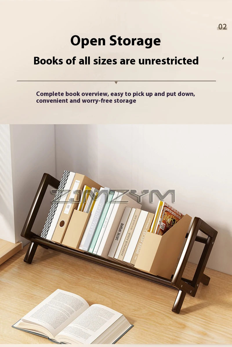 Desktop Bookshelf Home Living Room Small Decoration Bamboo Decorative Shelf Desk Multi-shelf Bookcase Storage Shelf