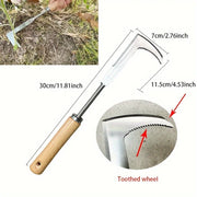 Crack Weeder Crevice Weeding Tool Stainless Steel Manual Weeder Beech Handle Gardening Tool
