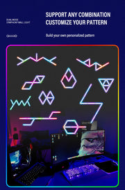 LED Smart Wall Lamp RGBIC Light Bar DIY Atmosphere Night Light APP Music Rhythm TV Backlight Bedroom Game Room Decoration