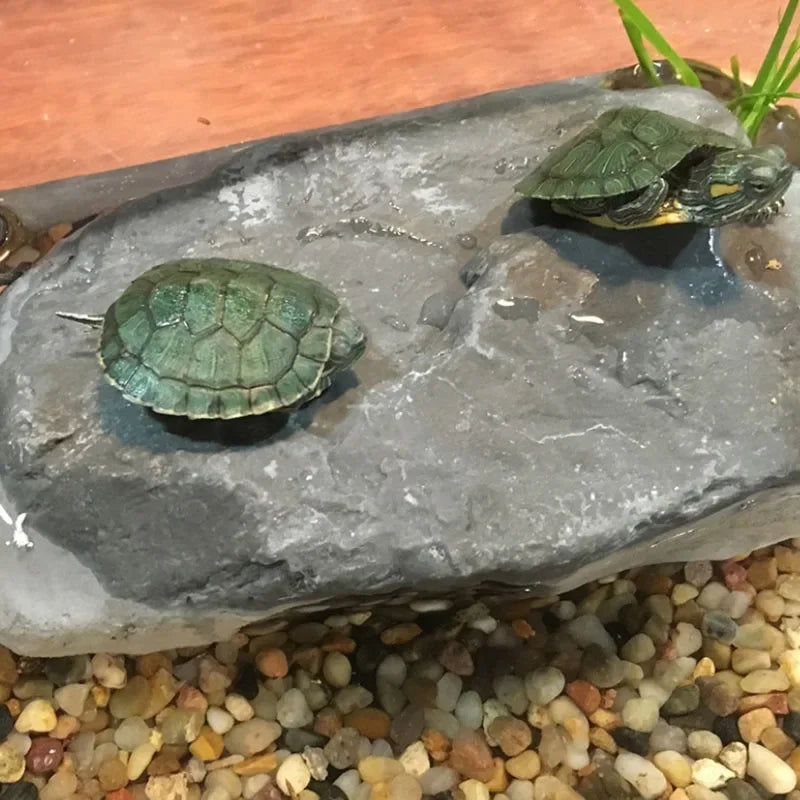 Creative Reptile Terrarium Turtle Accessories Basking Platform Rest Cave Resin Climb Toy Aquarium Decoration Decor Crawling Pets