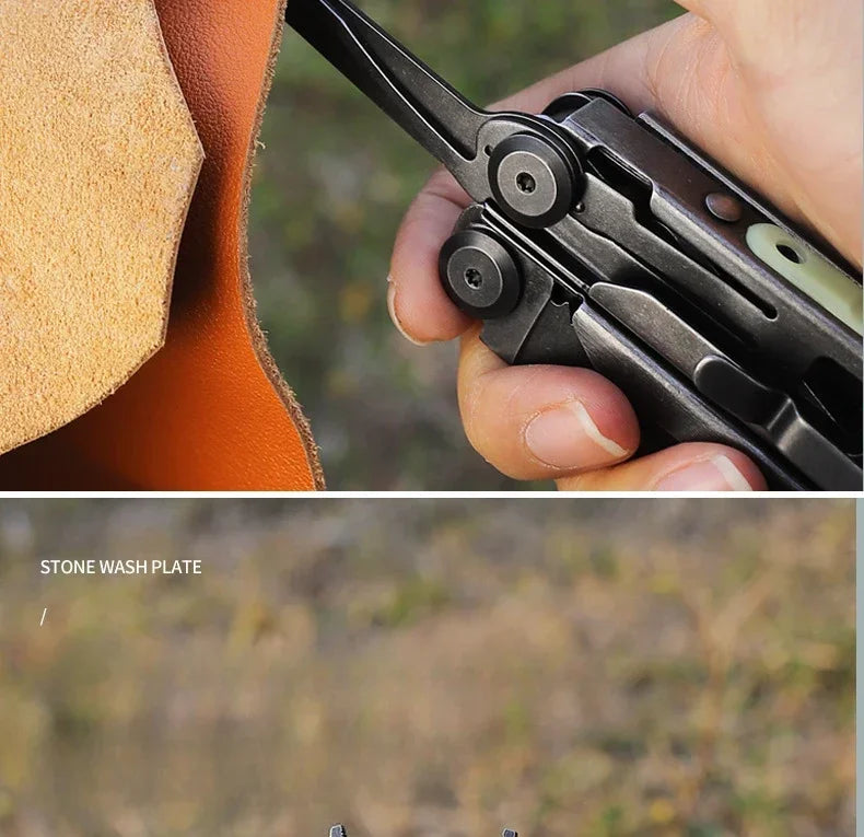 2025 New BHBT 19 in 1 Multi Tool Pliers with Damascus Blade Hoxagon Wrench Folding EDC Outdoor Camping Tools Home Repair