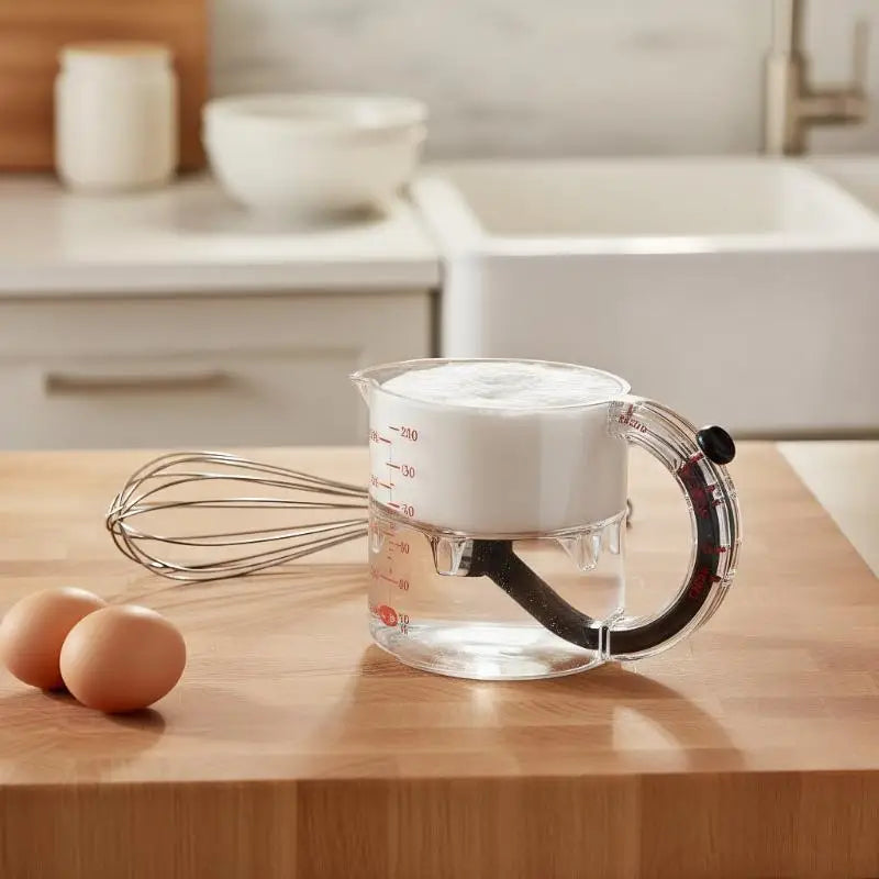Kitchen Essential Adjustable Measuring Cup with Unique Scraper Base; Perfect for Every Cooking Need