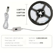 5V LED Light Strip Smart Dimmer Gesture Sensor Switch Control Easy to install Suitable For Living Room,Cupboard,Bedroom Lighting