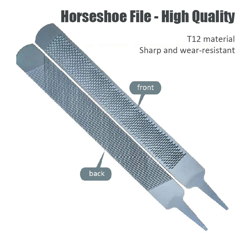 Horseshoe File Anti-slip Handle Double Side Carbon Steel Hoof Rasp Horse Hoof Trimming Tools Sanding Wood Equestrian Accessories
