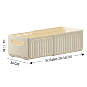 Kitchen Storage Box Retractable Multifunctional Storage Basket Cabinet Desktop Snack Spice Storage Box Fridge Kitchen Organizer