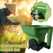 Garden Seeder Manual Seed And Fertiliser Applicator Spreader Fertiliser Hand Lawn Melt Snow Tools Crank Garden Small B2Z9