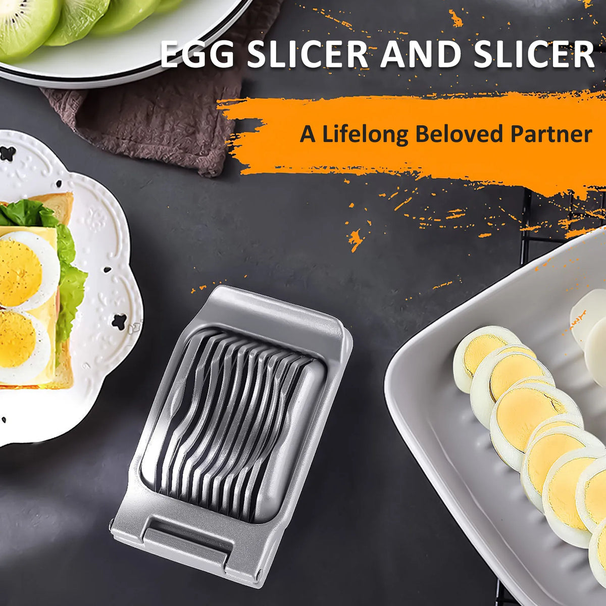 Kitchen Accessories Egg Slicers Chopper Stainless Steel Fruit Salad Cutter Egg Tools Manual Food Processors Kitchen Tool Gadgets