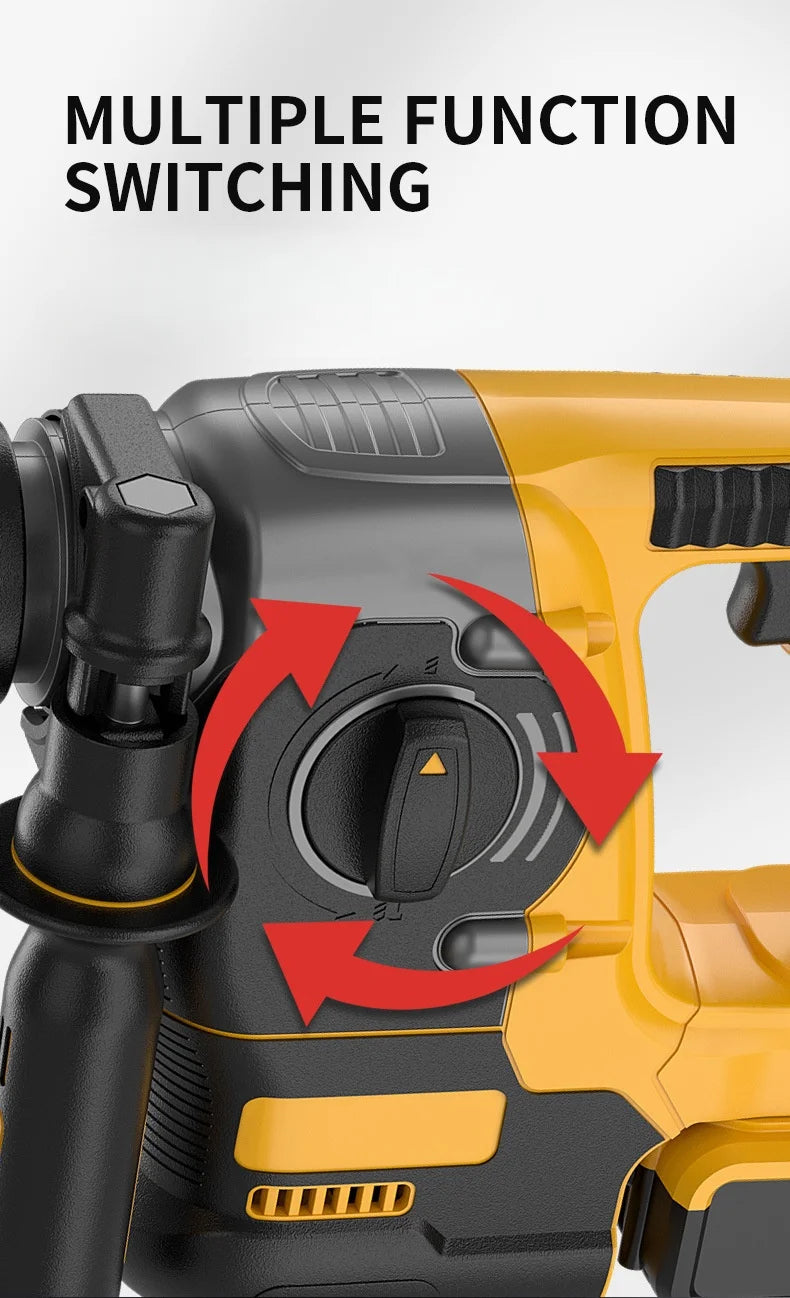 Brushless 20V power tool cordless Electric Rotary Hammer drill tools for fast drilling in concrete For Dewalt 20V battery
