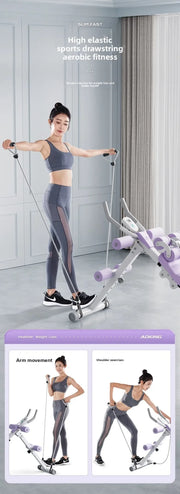 Fitness Body Shaping Machine Multifunctional Home Gym  Abdominal Waist Trainer Knee-Friendly Sliding Rail for Core & Leg Workout